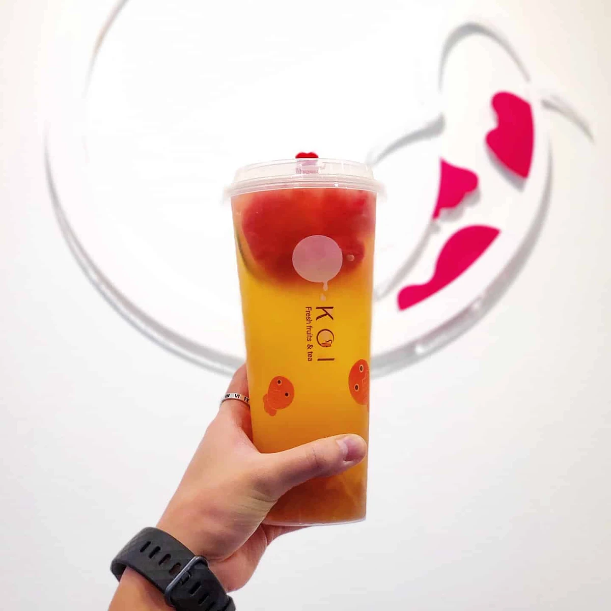 super mixed fresh fruit tea 超级水果茶